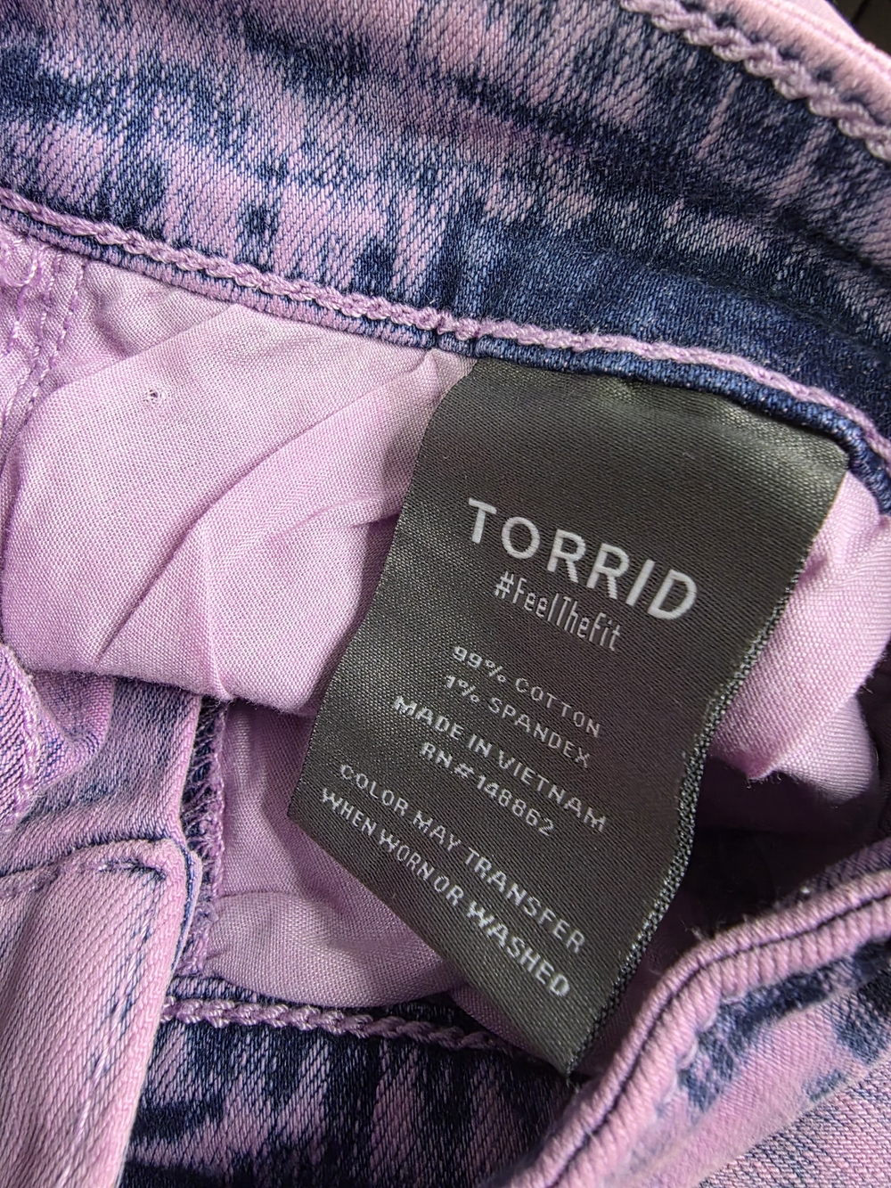 torrid Pink Acid-Wash Denim Shorts - Picture 6 of 6